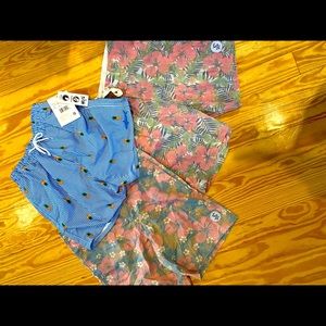 3 Board-shorts. All new with tags. Size small
